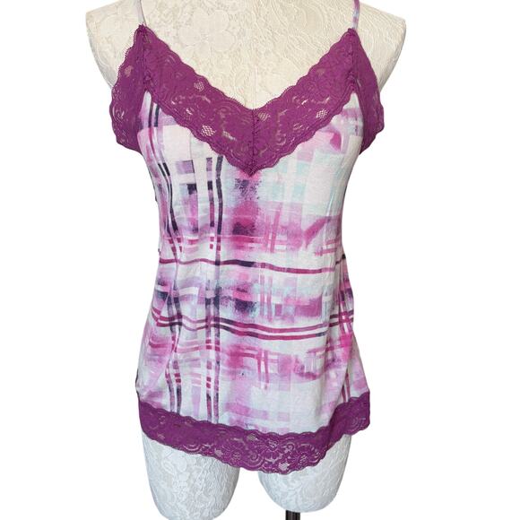 Y2K lace  top stretchy adjustable spaghetti straps MEDIUM club festival - Picture 1 of 3